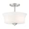 Designers Fountain Bronson 12in 2-Light Brushed Nickel Semi Flush Mount D278M-SF-BN - alternate 1